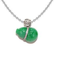Load image into Gallery viewer, Good Fortune Gourd Jadeite Pendant丨福祿鮮葫蘆吊墜