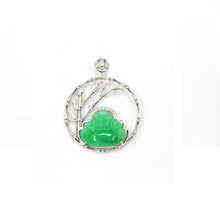 將圖片載入圖庫檢視器 Laughing Buddha Jadeite Diamond Pendant丨笑看人生佛翡翠鑲鑽吊墜
