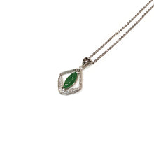 Load image into Gallery viewer, 18K Emerald Green Jadeite Pendant (with 18K Gold Chain) 18K鮮綠翡翠吊墜（含18K金鏈）
